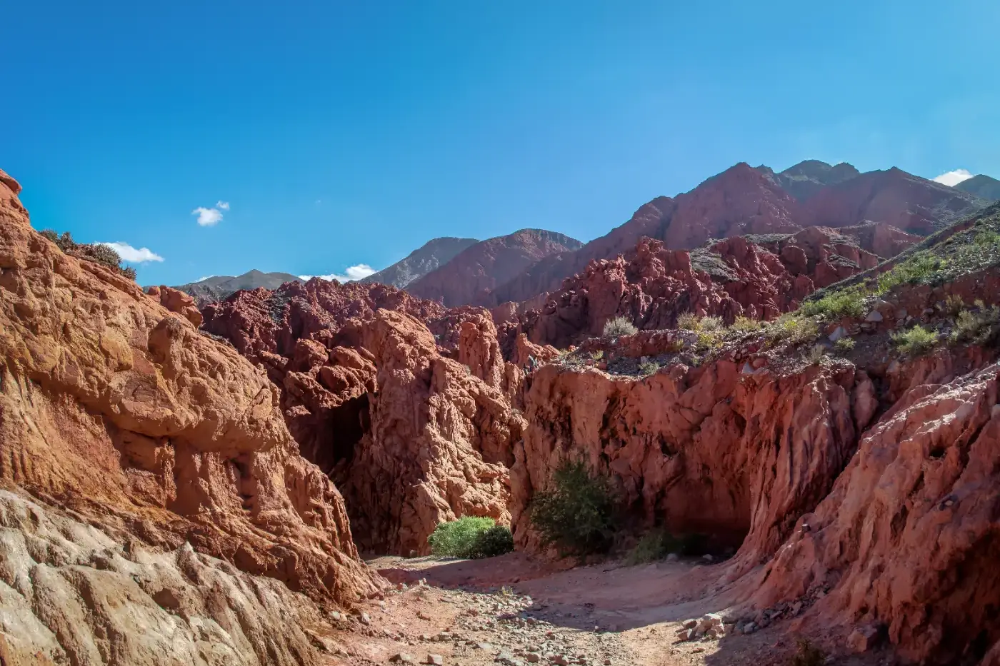 Quebrada de las Señoritas, a red clay canyon next to Uquía, Jujuy